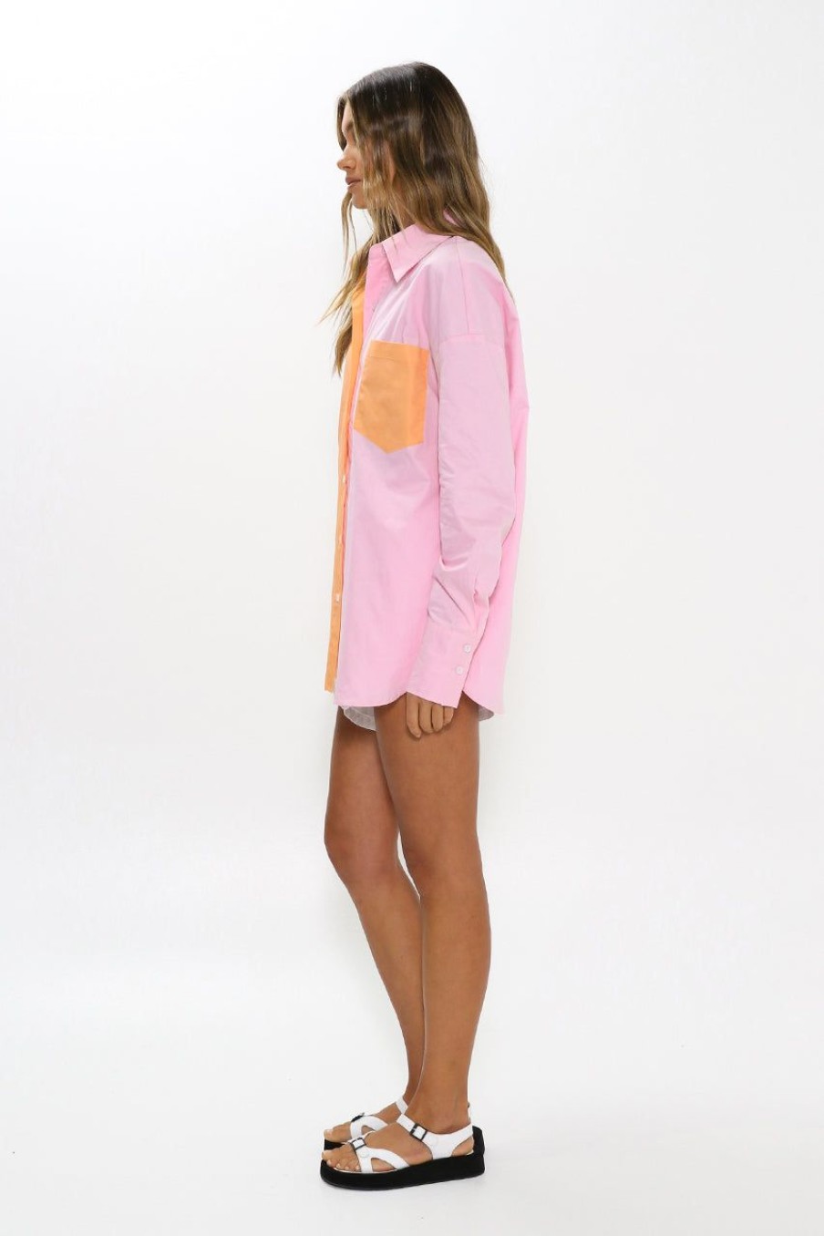 Tops Madison The Label | April Shirt | Pink / Orange