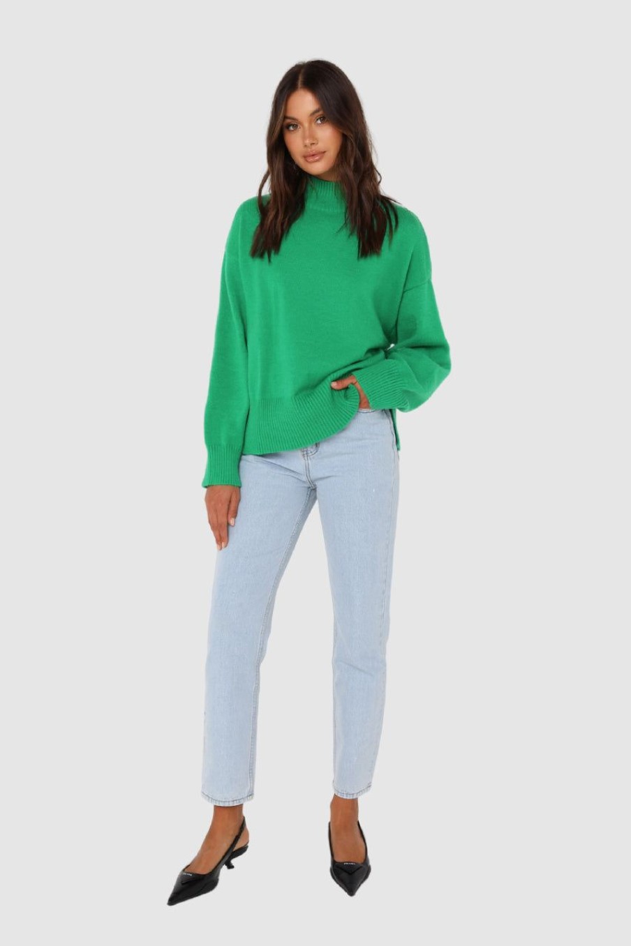 Tops Madison The Label | Sabrina Knit Jumper | Green