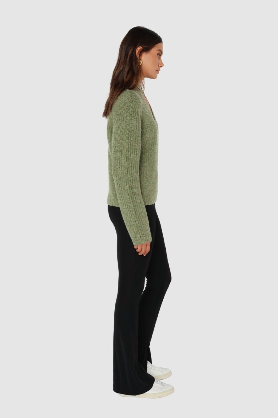 Tops Madison The Label | Delta Knit Jumper | Khaki