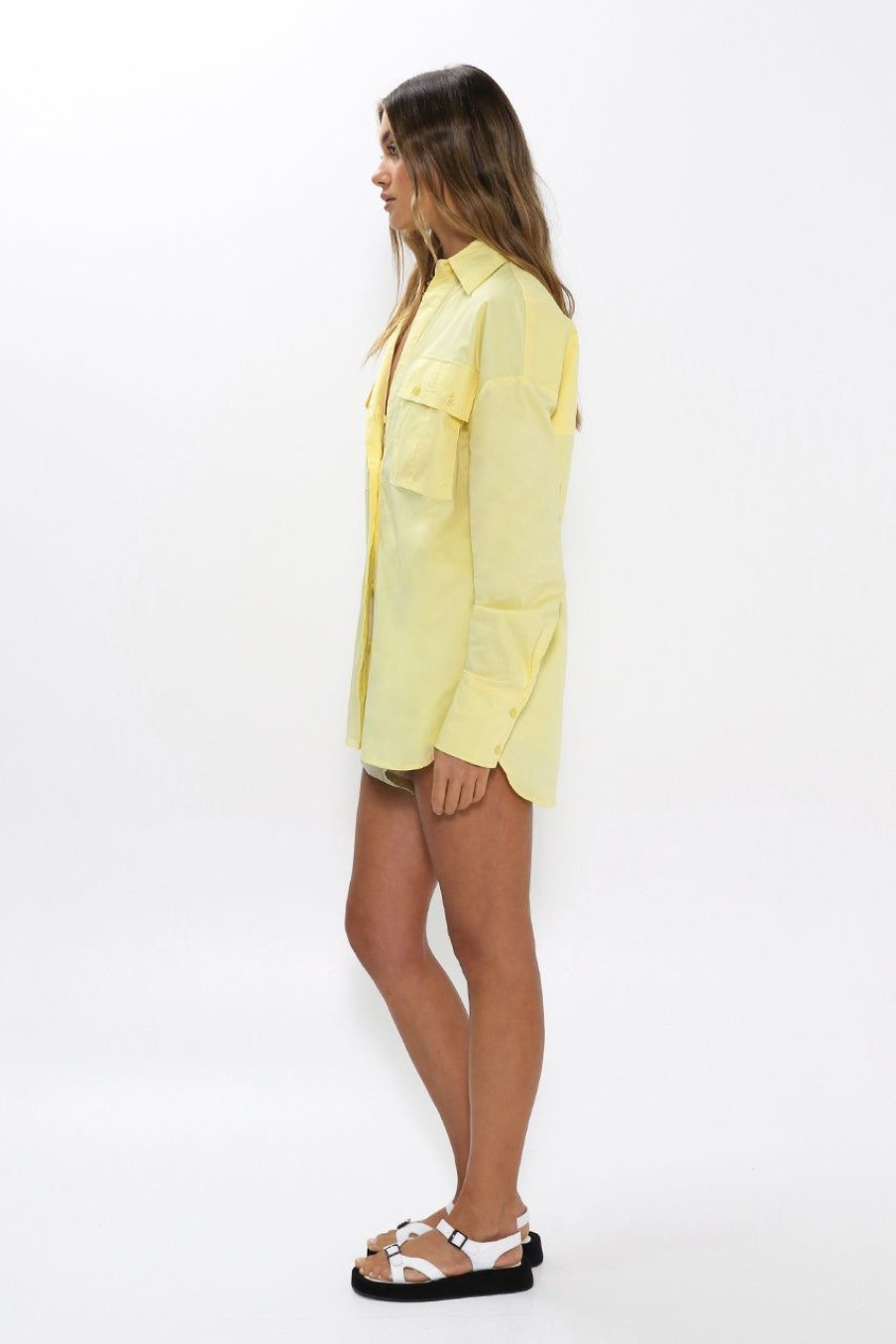 Tops Madison The Label | Murphy Shirt | Lemon