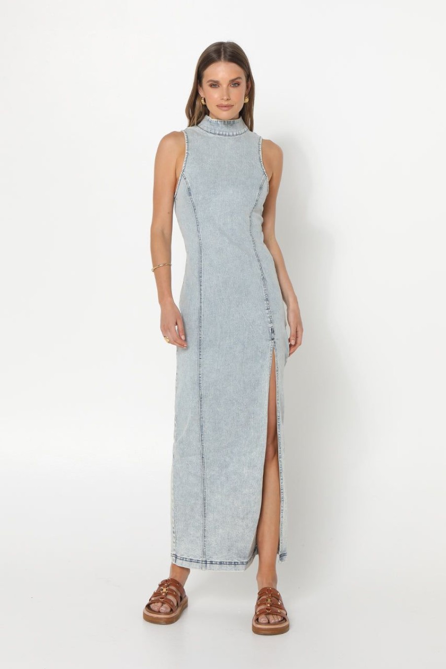 Dresses Madison The Label | Belle Maxi Dress | Denim