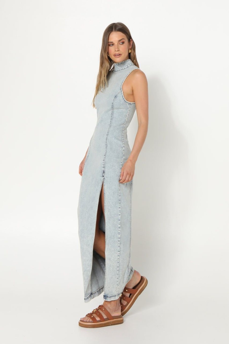 Dresses Madison The Label | Belle Maxi Dress | Denim