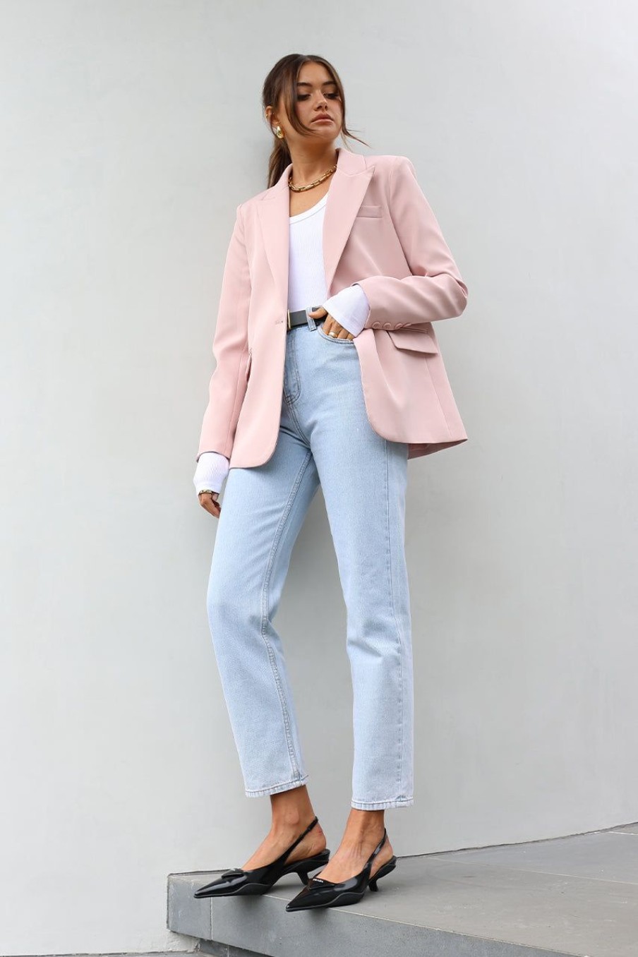 Jackets & Vests Madison The Label | Audrey Blazer | Dusty Lilac