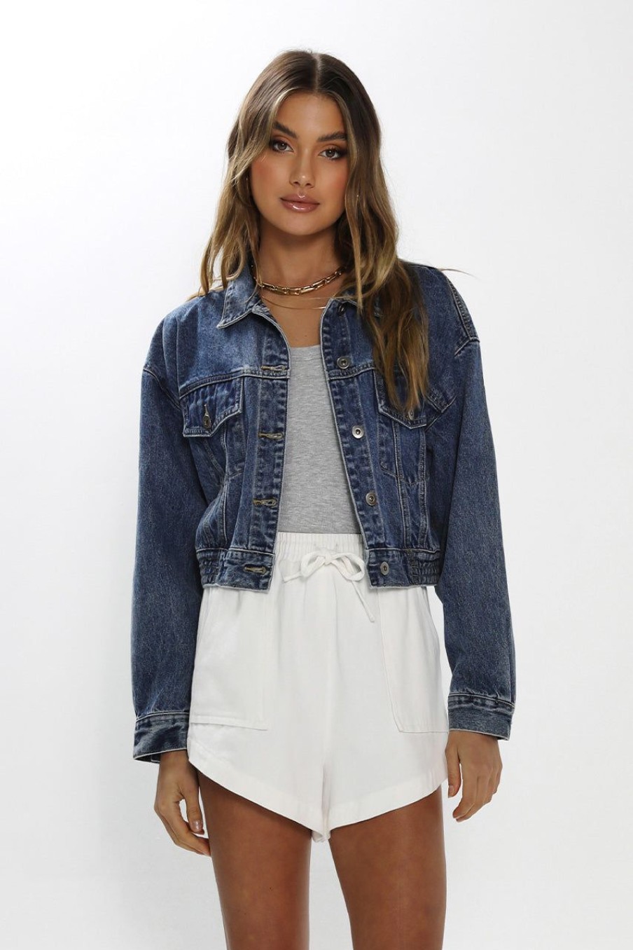 Denim Madison The Label | Toby Denim Jacket | Dark Denim