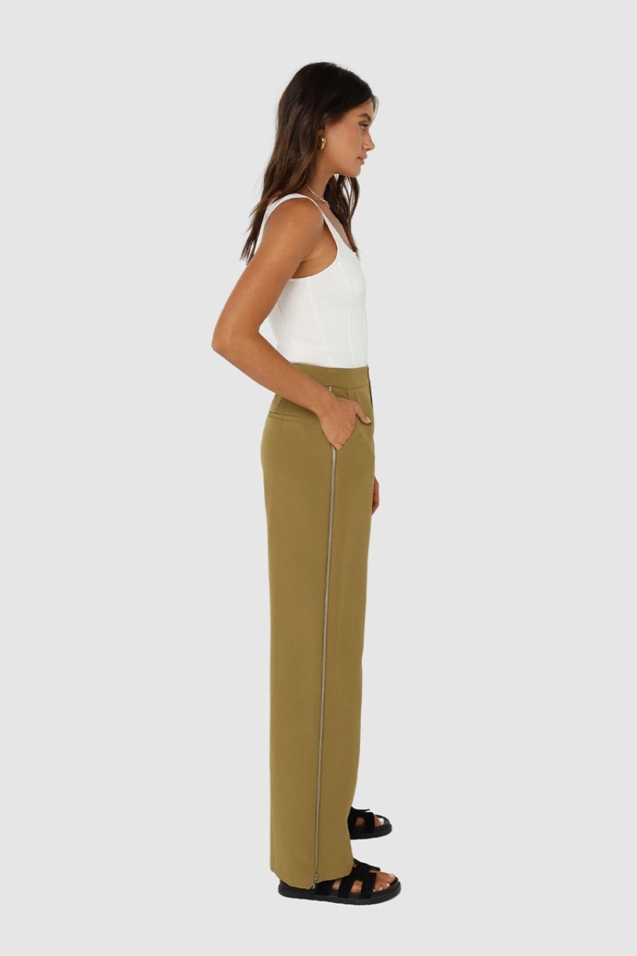 Bottoms Madison The Label | Charlotte Pants | Green