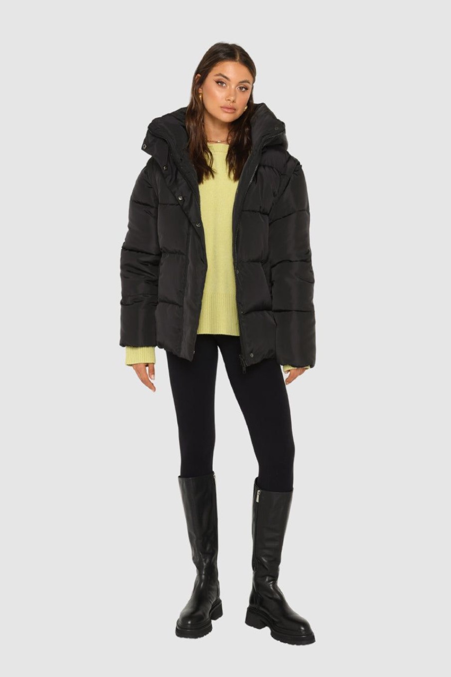 Jackets & Vests Madison The Label | Jasper 3 In 1 Puffer | Black