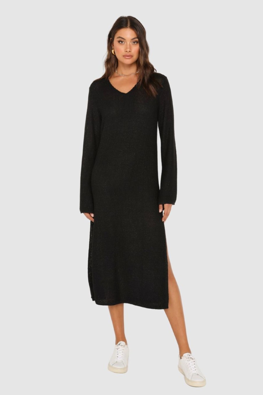 Dresses Madison The Label | Archa Lurex Dress | Black