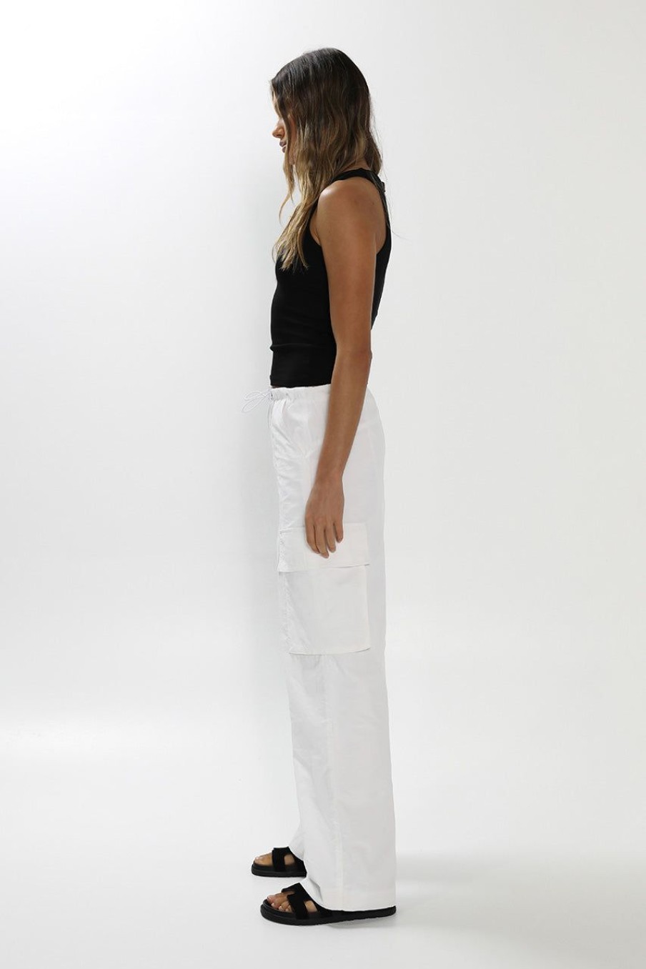 Bottoms Madison The Label | Sammi Parachute Pants | White