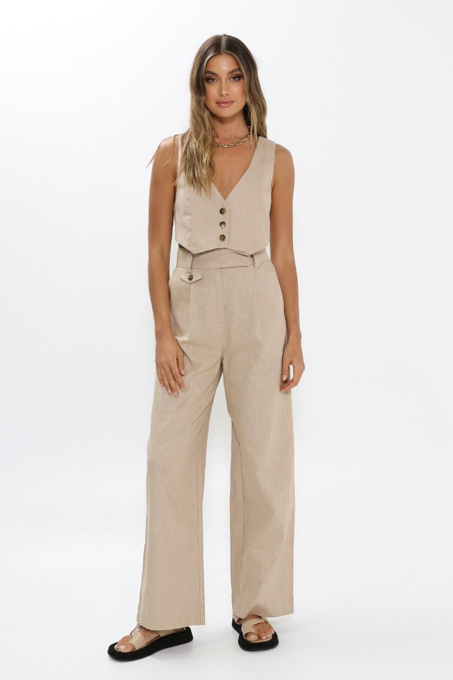 Sets Madison The Label | Milly Pants | Tan