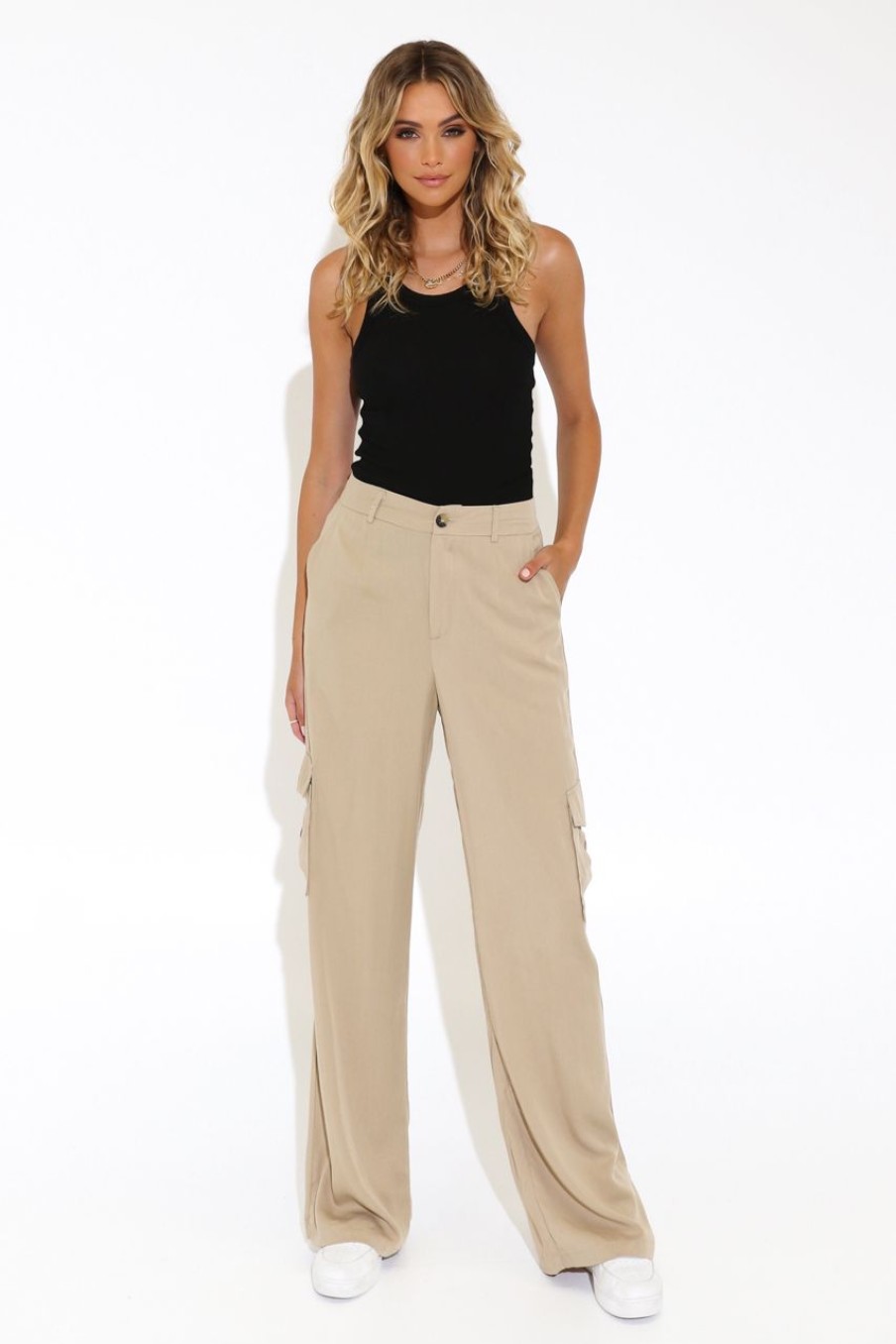 Bottoms Madison The Label | Regan Pants | Oyster