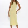 Dresses Madison The Label | Devon Knit Midi Dress | Lemon