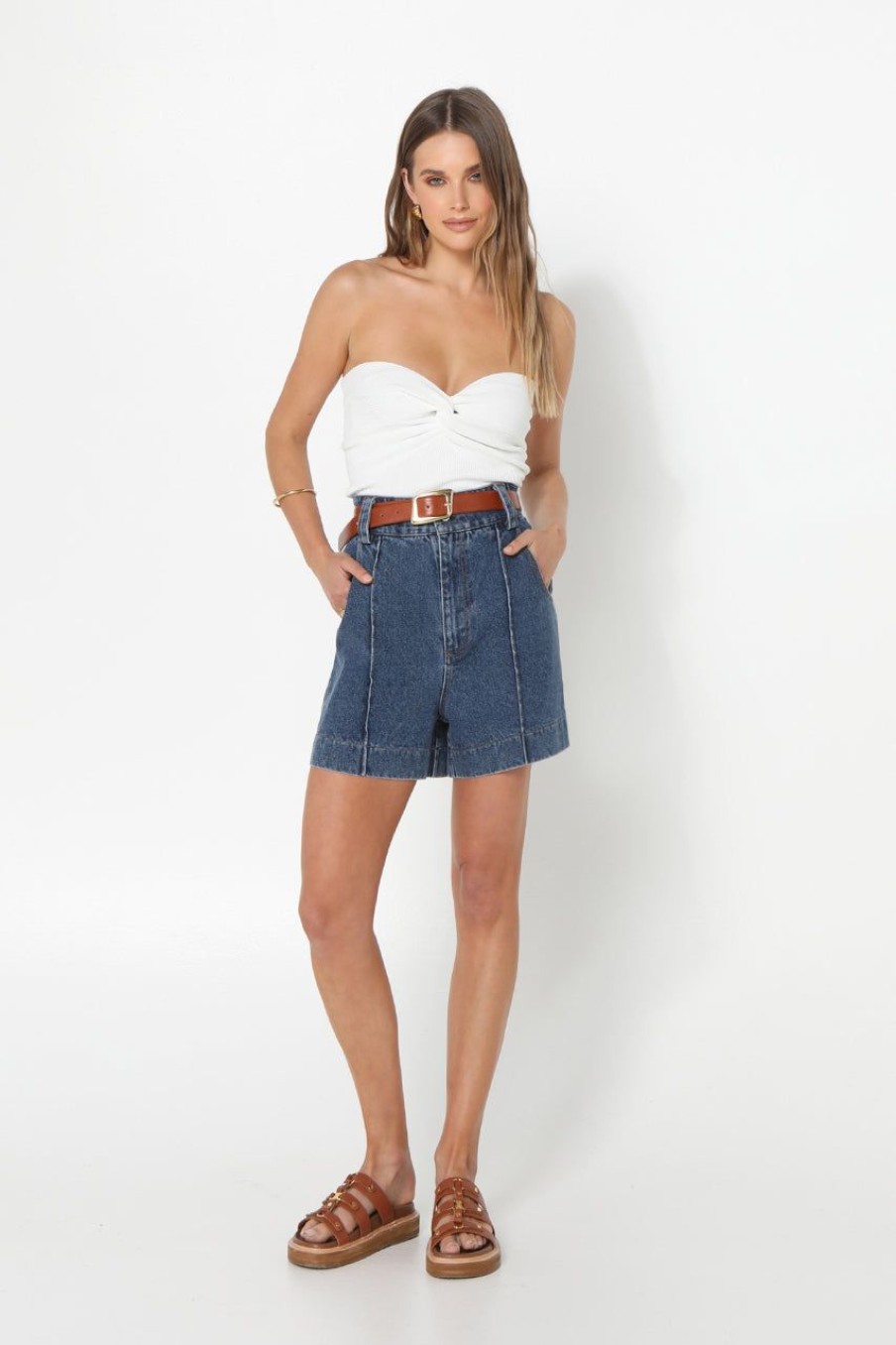 Bottoms Madison The Label | Valerie Shorts | Dark Denim