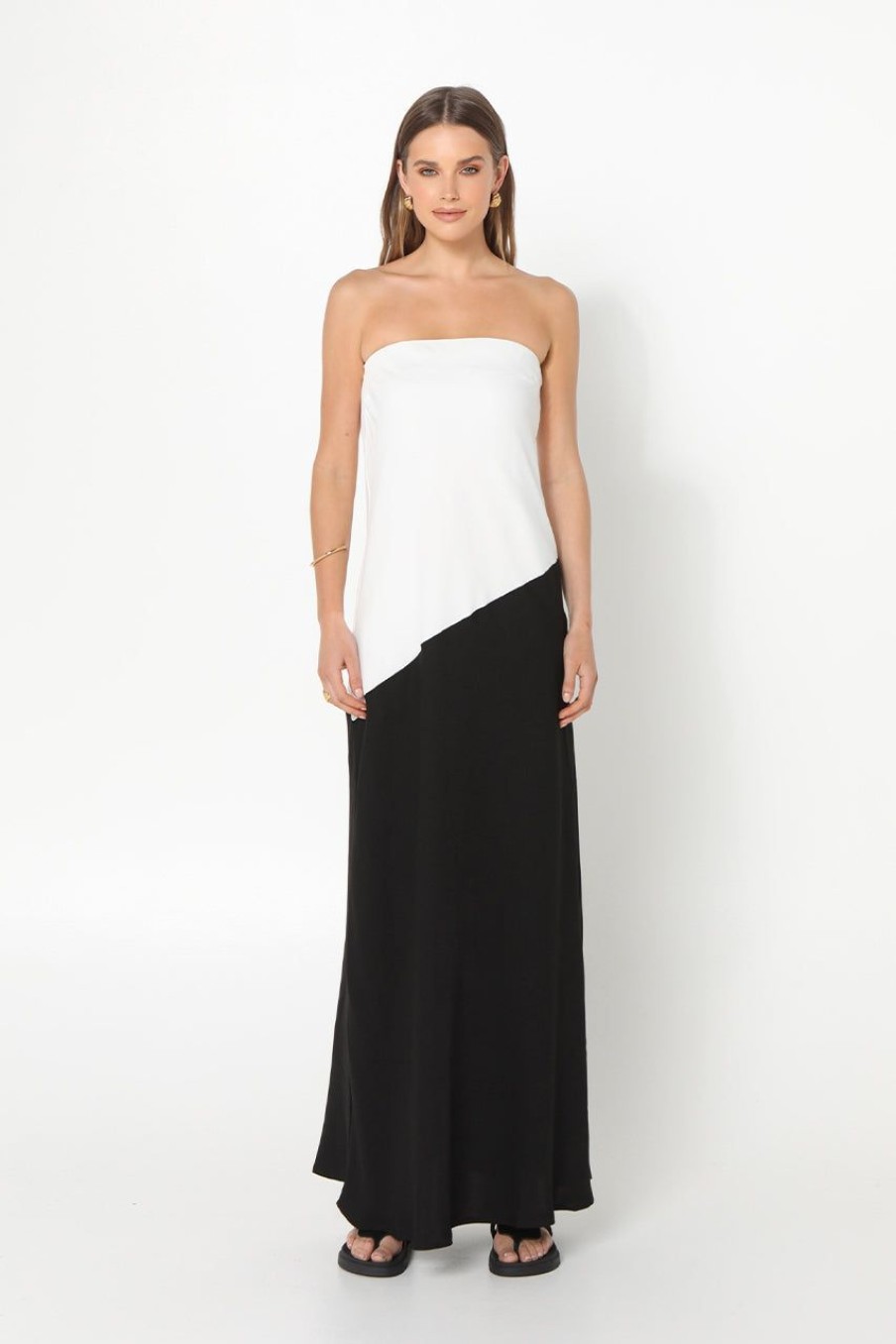 Dresses Madison The Label | Joanna Maxi Dress | White & Black