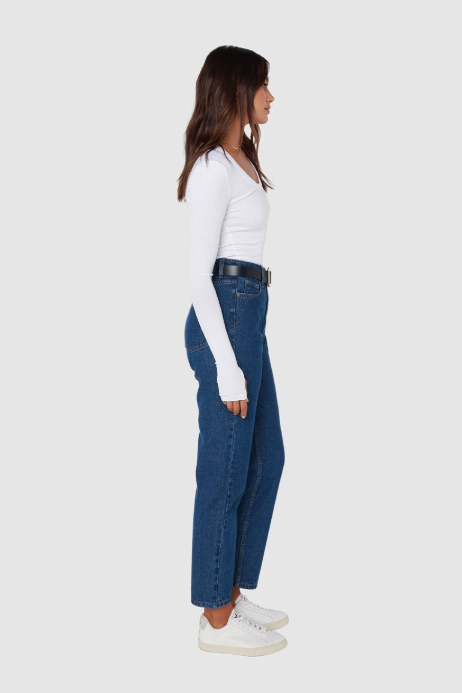 Bottoms Madison The Label | Ellen Mom Jeans | Dark Denim