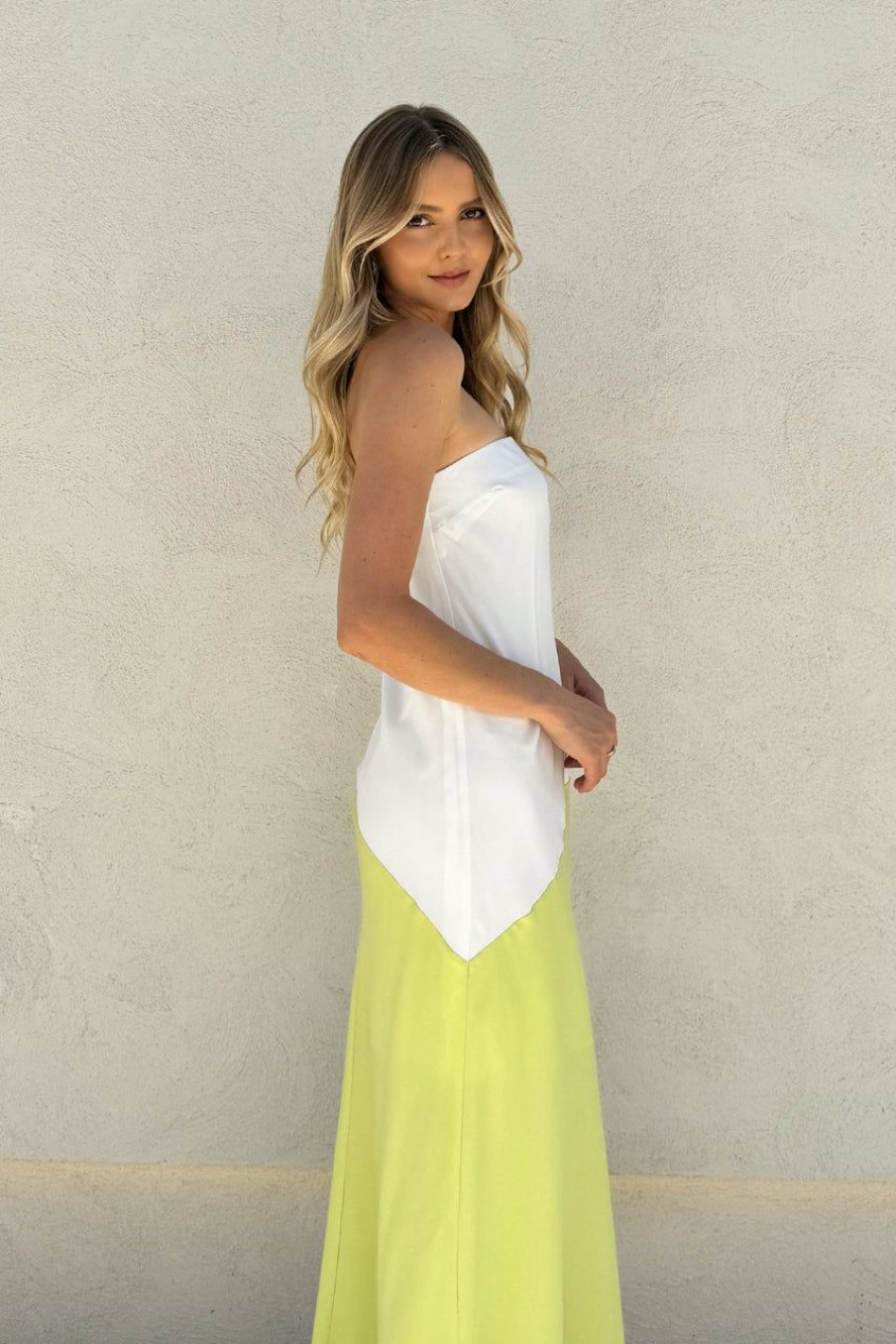 Dresses Madison The Label | Joanna Maxi Dress | White & Green