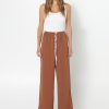 Sets Madison The Label | Clara Pants | Hazelnut/White