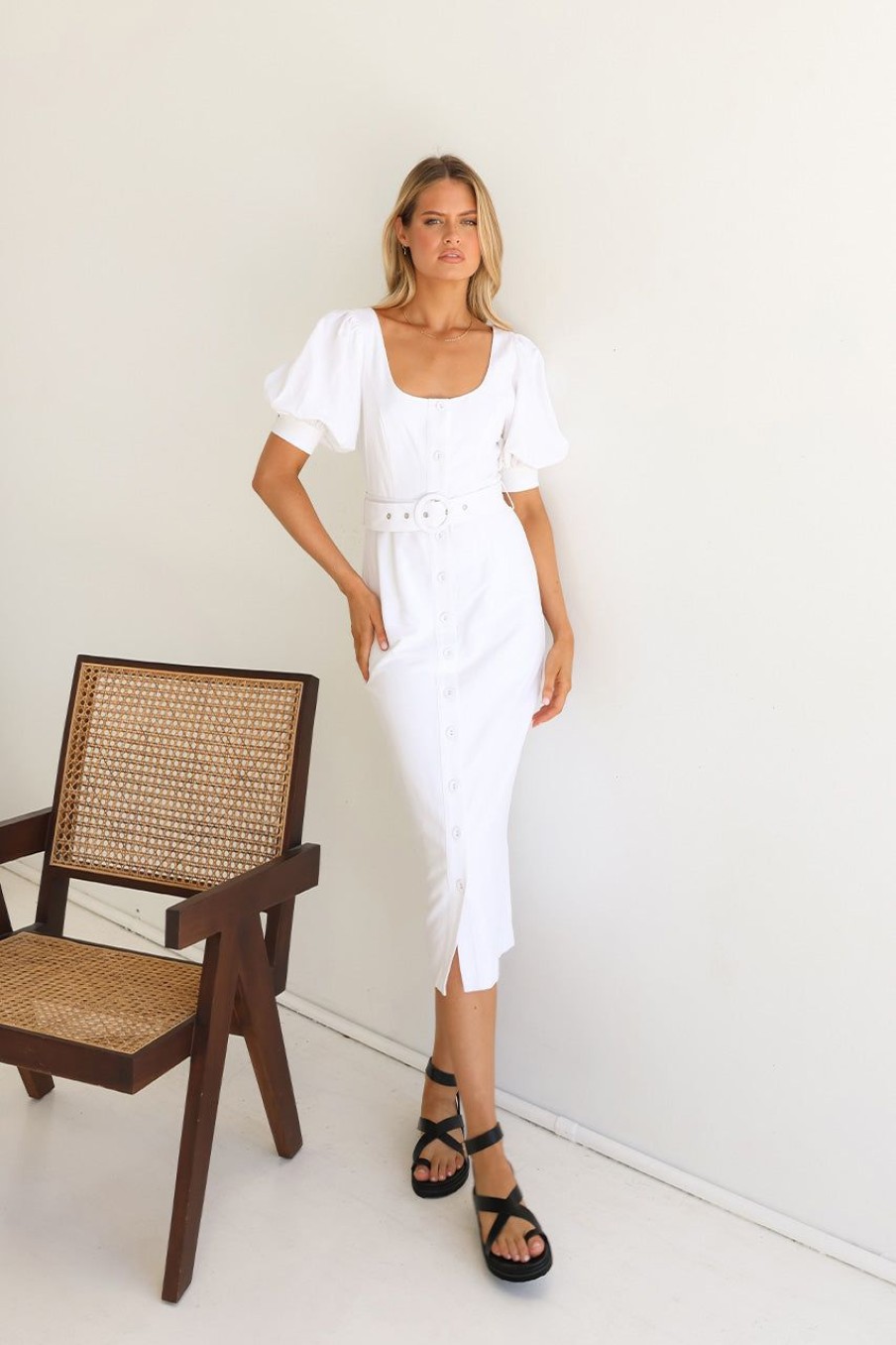 Dresses Madison The Label | Darci Midi Dress | White