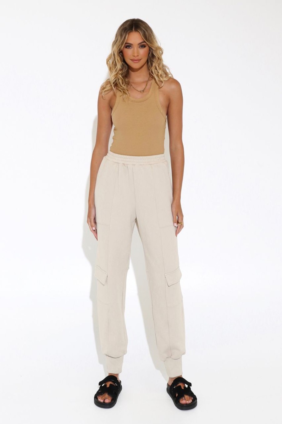 Sets Madison The Label | Cora Track Pants | Oyster