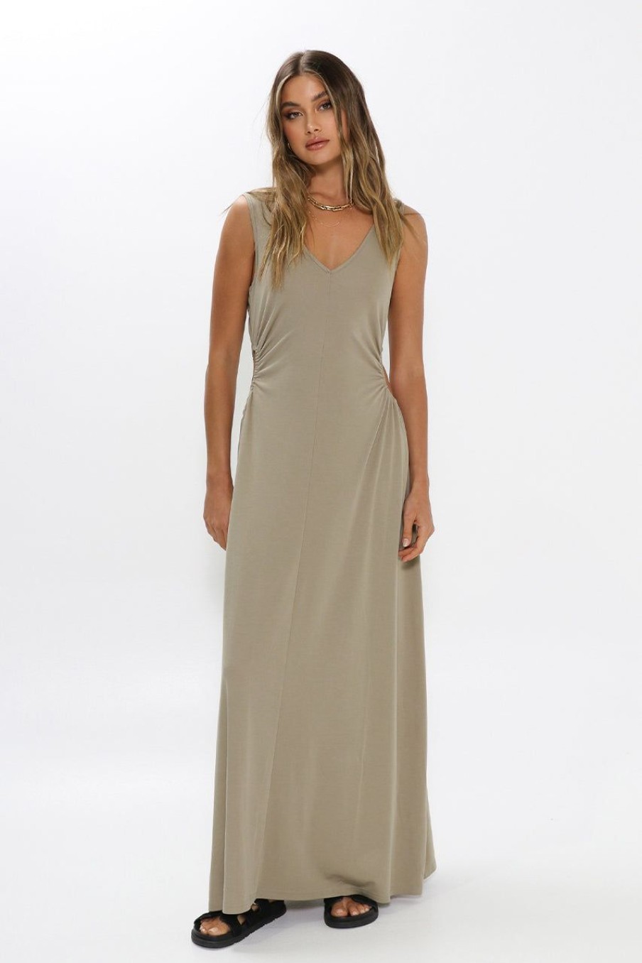 Dresses Madison The Label | Melody Maxi Dress | Khaki