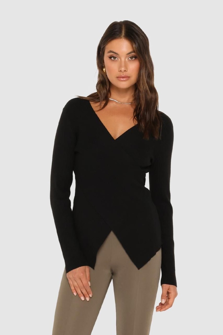 Tops Madison The Label | Marley Knit Top | Black