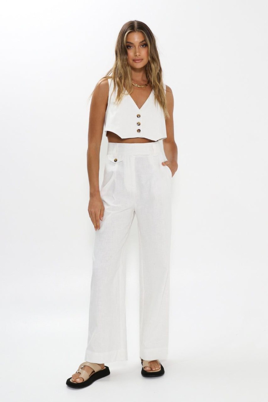 Sets Madison The Label | Milly Pants | White