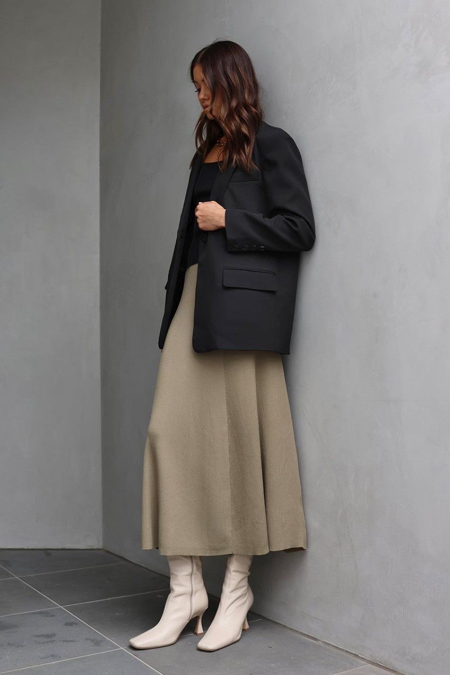 Bottoms Madison The Label | Tilda Knit Skirt | Sage