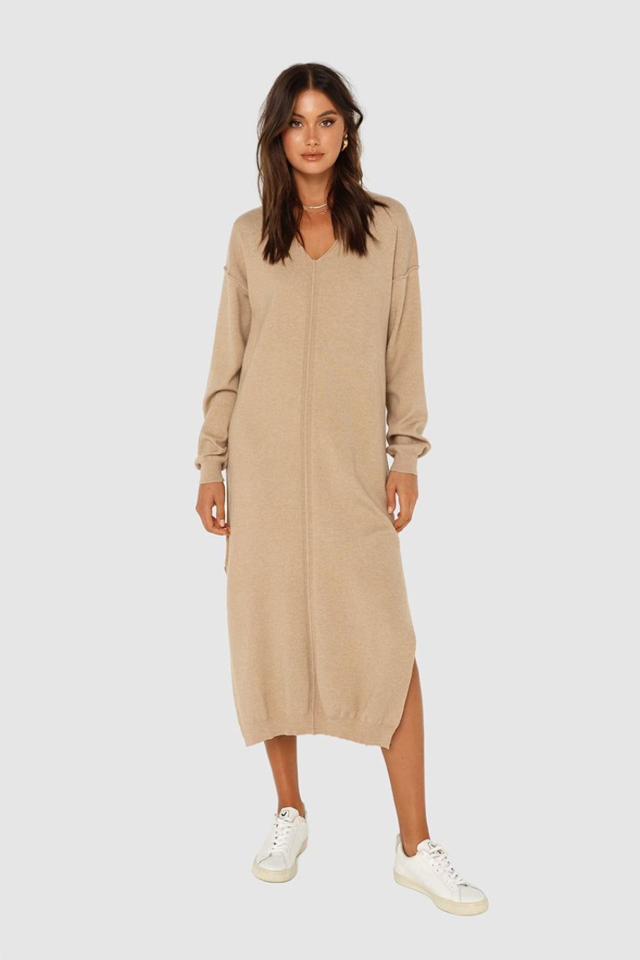 Dresses Madison The Label | Aiden Knit Dress | Oat