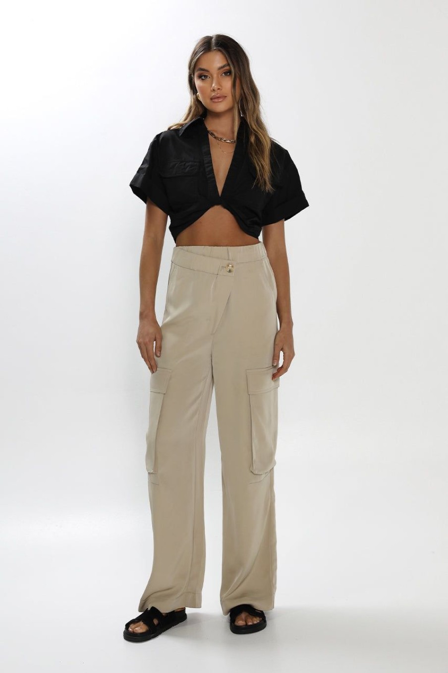 Bottoms Madison The Label | Fraser Pants | Sand