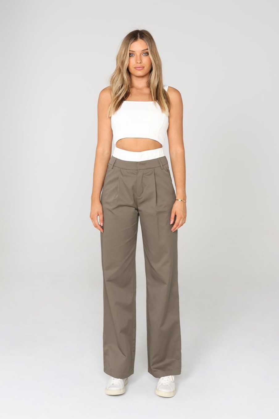 Bottoms Madison The Label | Nora Pants | Dark Olive