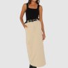 Bottoms Madison The Label | Lisa Cargo Maxi Skirt | Sand