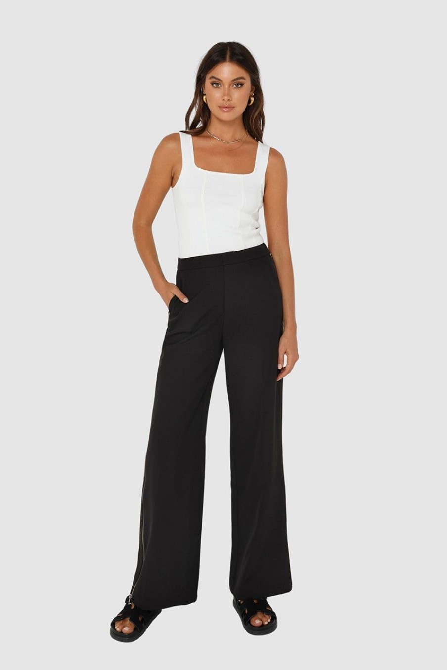 Bottoms Madison The Label | Charlotte Pants | Black