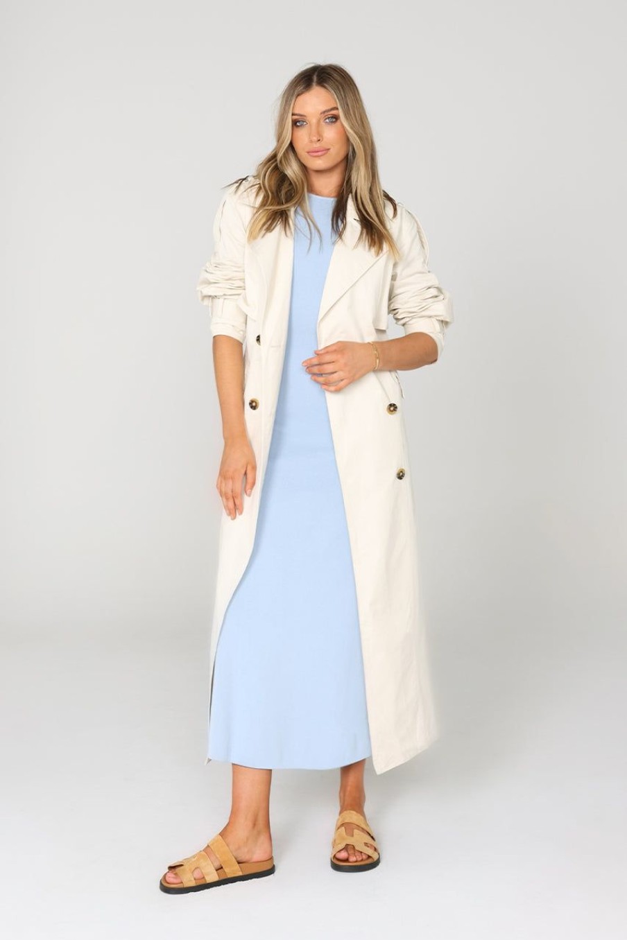 Dresses Madison The Label | Elijah Knit Dress | Powder Blue