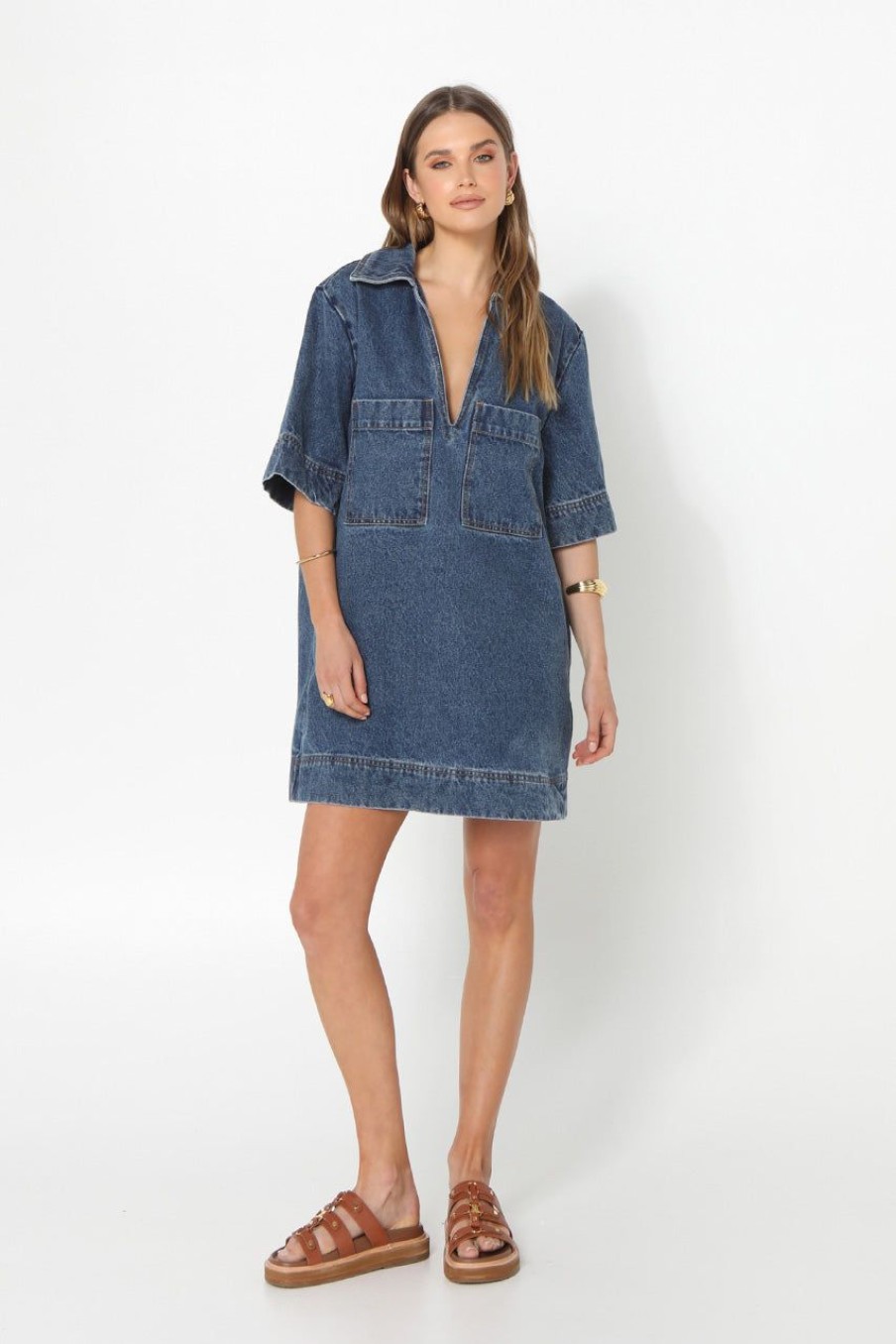 Dresses Madison The Label | Tara Mini Dress | Denim