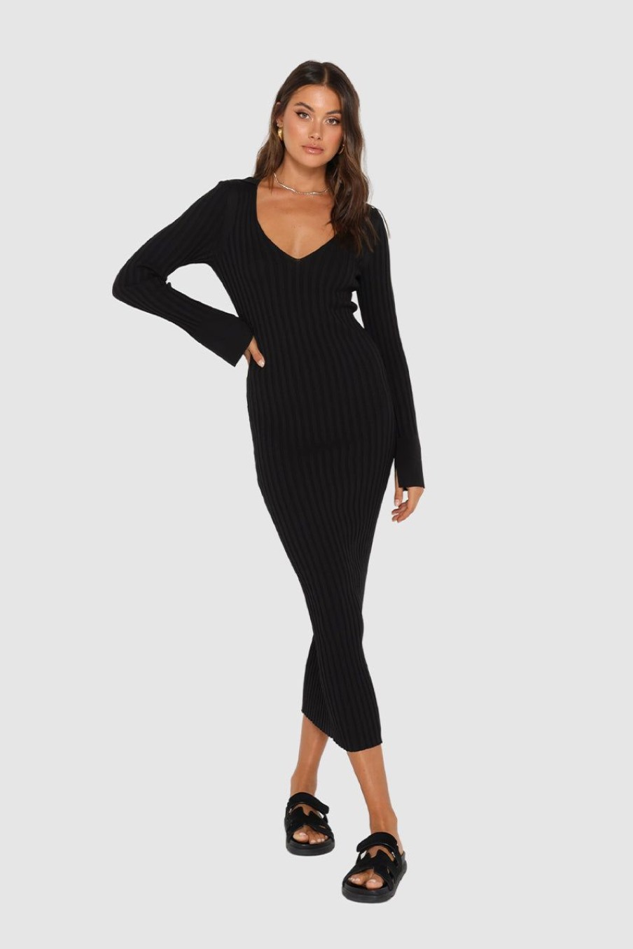 Dresses Madison The Label | Parker Knit Dress | Black