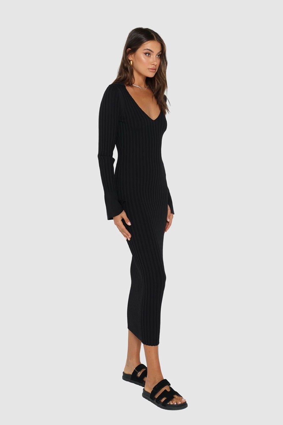 Dresses Madison The Label | Parker Knit Dress | Black