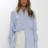 Tops Madison The Label | Murphy Shirt | Powder Blue