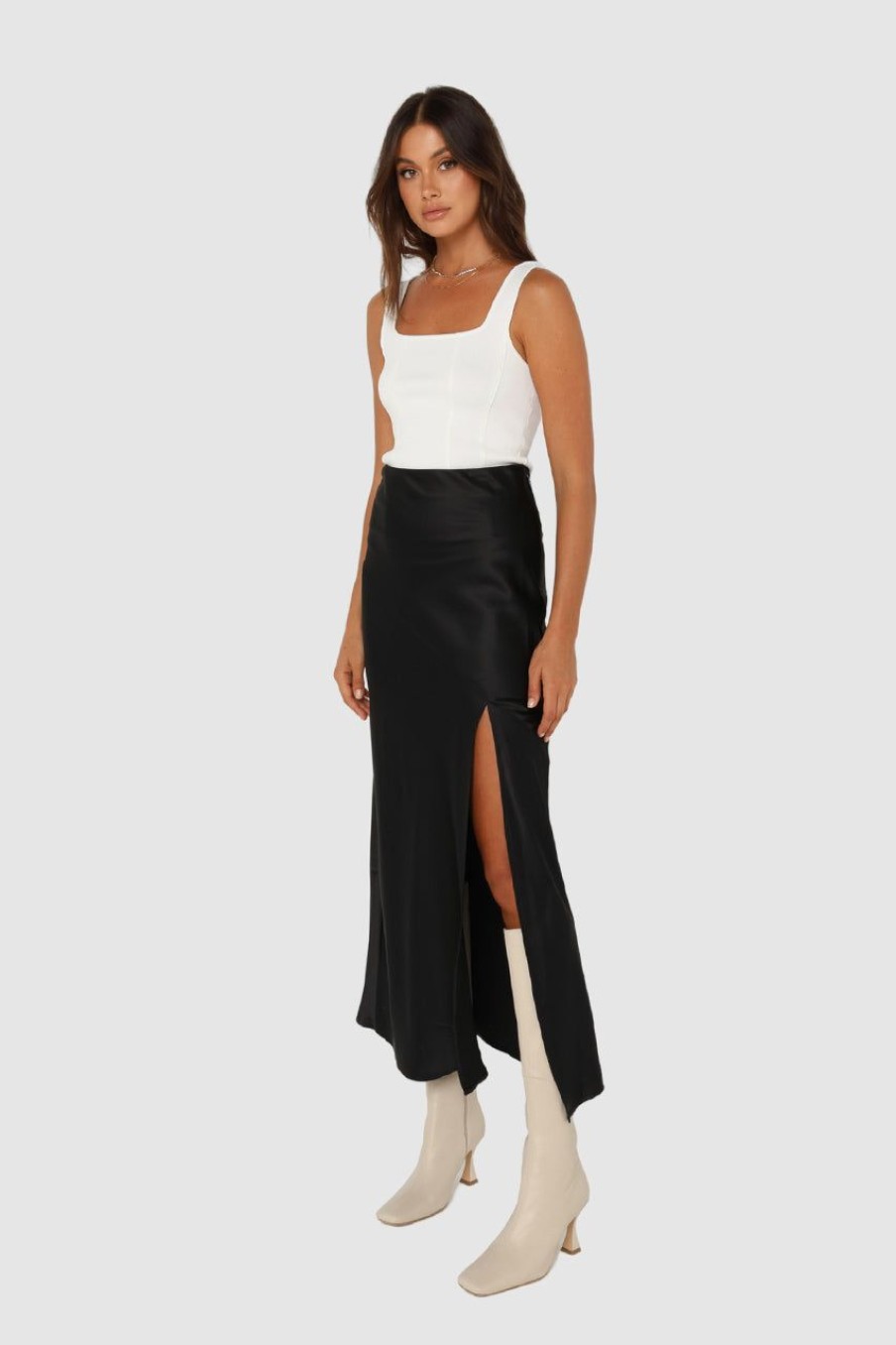 Bottoms Madison The Label | Layla Midi Skirt | Black