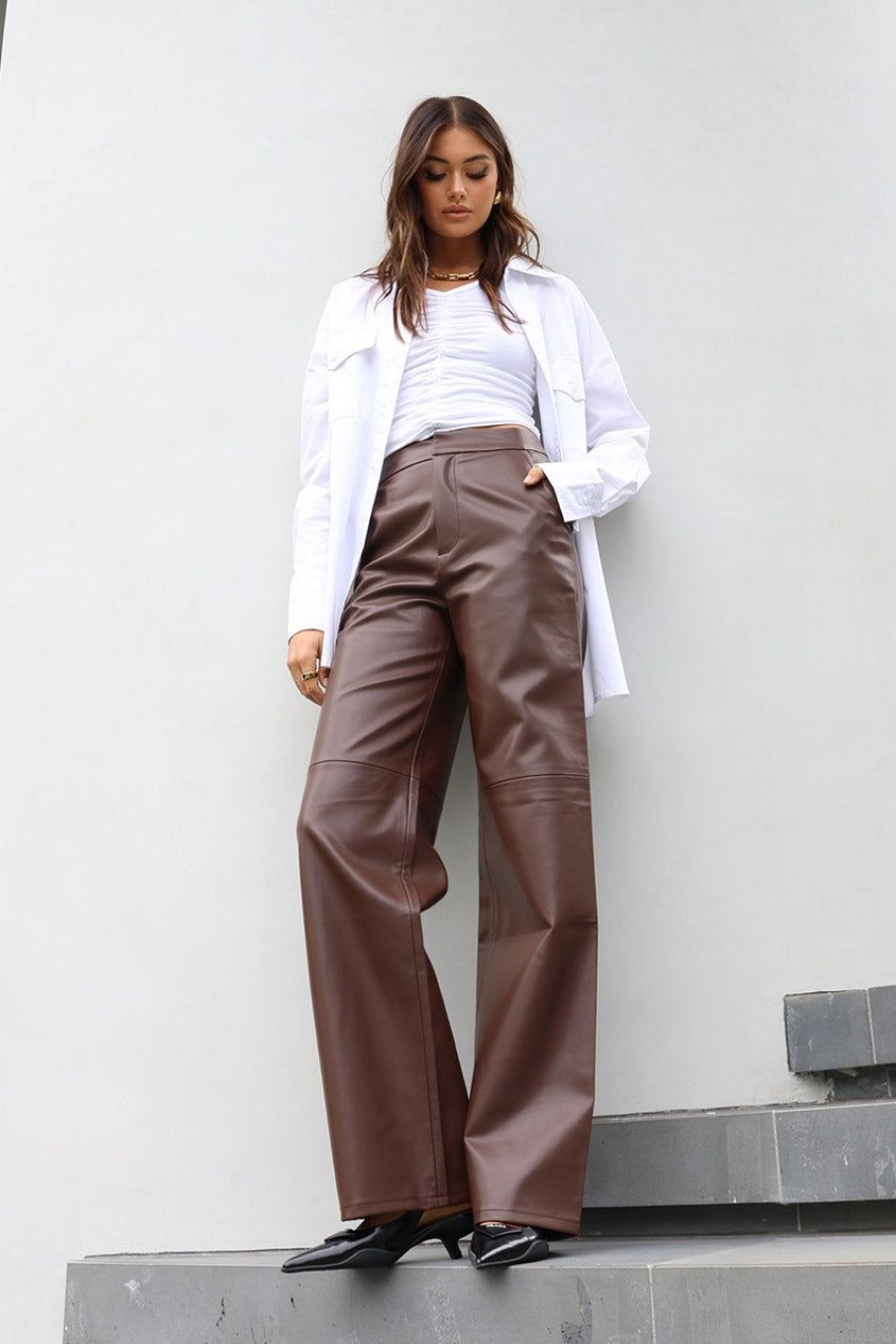 Bottoms Madison The Label | Sadie Pants | Choc