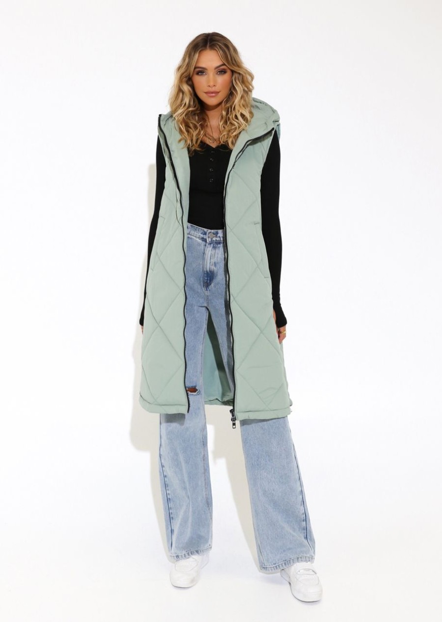 Jackets & Vests Madison The Label | Viktoria Puffer Vest | Sage