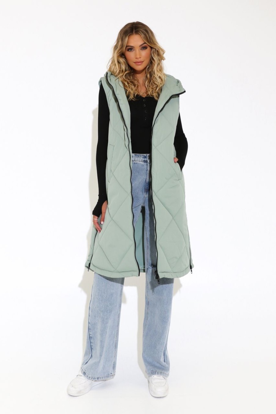 Jackets & Vests Madison The Label | Viktoria Puffer Vest | Sage