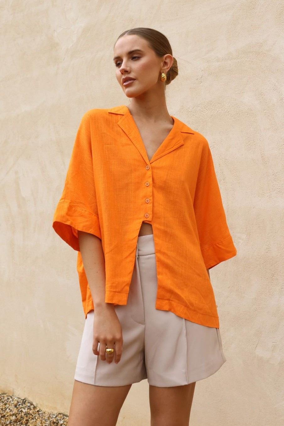 Tops Madison The Label | Irena Shirt | Orange