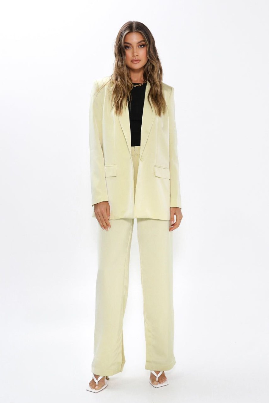 Sets Madison The Label | Piper Blazer | Lemon