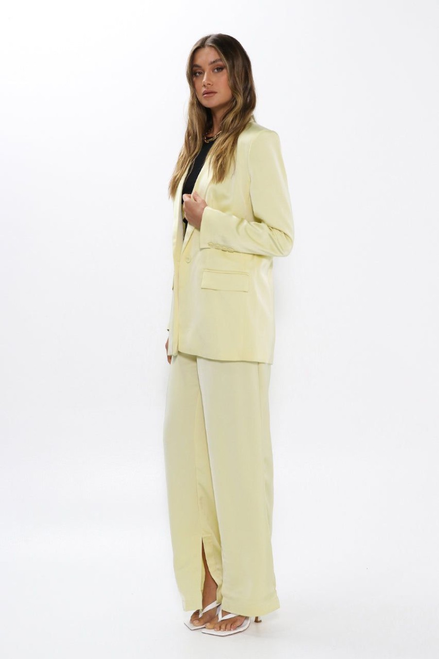 Sets Madison The Label | Piper Blazer | Lemon