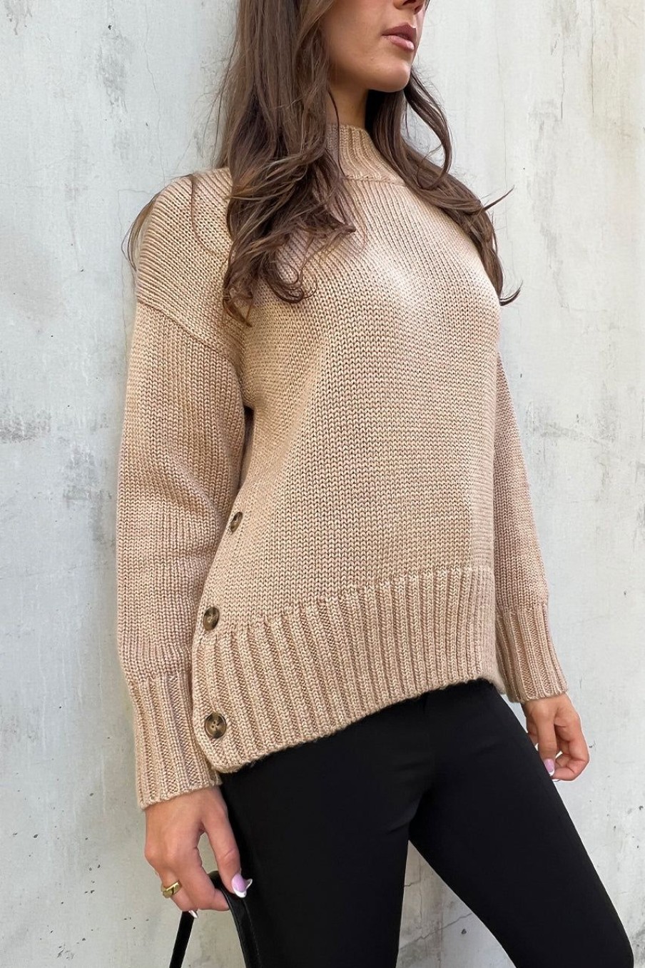 Tops Madison The Label | Penny Knit Jumper | Latte