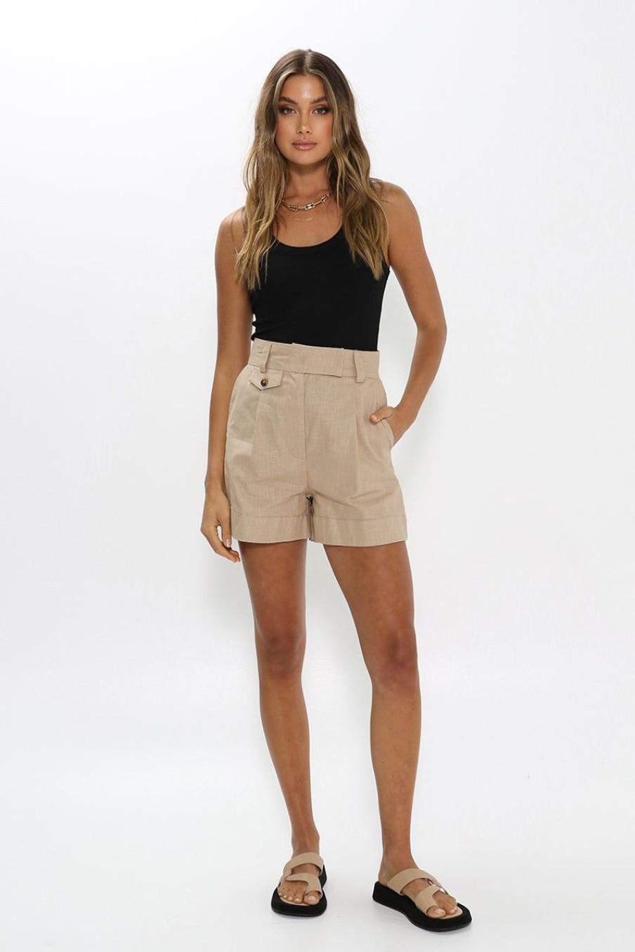 Sets Madison The Label | Milly Shorts | Tan