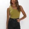 Tops Madison The Label | Kyra Tank Top | Olive