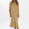 Dresses Madison The Label | Jadana Maxi Shirt Dress | Orange Stripe